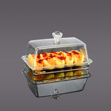 Maxbell Clear Cheese Server Storage Keeper Tray with Cover Butter Holder S