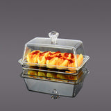 Maxbell Clear Cheese Server Storage Keeper Tray with Cover Butter Holder S