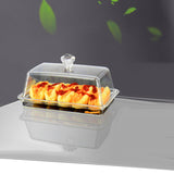 Maxbell Clear Cheese Server Storage Keeper Tray with Cover Butter Holder S