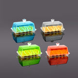 Maxbell Clear Cheese Server Storage Keeper Tray with Cover Butter Holder S