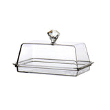 Maxbell Clear Cheese Server Storage Keeper Tray with Cover Butter Holder S