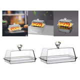 Maxbell Clear Cheese Server Storage Keeper Tray with Cover Butter Holder S
