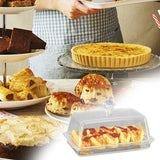 Maxbell Clear Cheese Server Storage Keeper Tray with Cover Butter Holder S