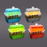 Maxbell Clear Cheese Server Storage Keeper Tray with Cover Butter Holder M