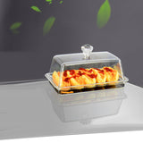 Maxbell Clear Cheese Server Storage Keeper Tray with Cover Butter Holder M