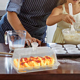 Maxbell Clear Cheese Server Storage Keeper Tray with Cover Butter Holder M
