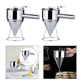 Maxbell Batter Funnel Dispenser with Stand 1200ml for Pancake Fish Ball 17mm Hole