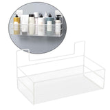 Maxbell Wall Mounted Bathroom Shelf High Capacity Container Punch Free for Kitchen White