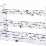 Maxbell Multi Layer Egg Storage Box Stackable Large Capacity for Fridge Household Transparent