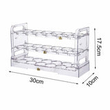 Maxbell Multi Layer Egg Storage Box Stackable Large Capacity for Fridge Household Transparent