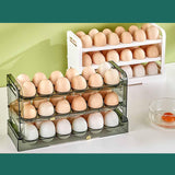 Maxbell Multi Layer Egg Storage Box Stackable Large Capacity for Fridge Household Transparent