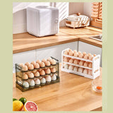 Maxbell Multi Layer Egg Storage Box Stackable Large Capacity for Fridge Household Transparent