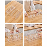 Maxbell Multi Layer Egg Storage Box Stackable Large Capacity for Fridge Household Transparent