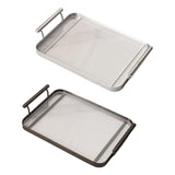 Maxbell Serving Trays Multi Purpose Tableware Acrylic for Party Tabletop Bedroom Argent