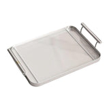 Maxbell Serving Trays Multi Purpose Tableware Acrylic for Party Tabletop Bedroom Argent