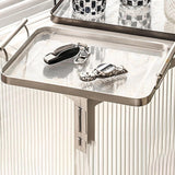 Maxbell Serving Trays Multi Purpose Tableware Acrylic for Party Tabletop Bedroom Argent