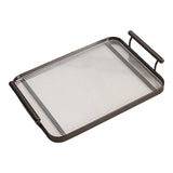 Maxbell Serving Trays Multi Purpose Tableware Acrylic for Party Tabletop Bedroom Black