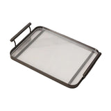 Maxbell Serving Trays Multi Purpose Tableware Acrylic for Party Tabletop Bedroom Black