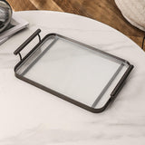Maxbell Serving Trays Multi Purpose Tableware Acrylic for Party Tabletop Bedroom Black