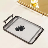 Maxbell Serving Trays Multi Purpose Tableware Acrylic for Party Tabletop Bedroom Black