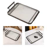 Maxbell Serving Trays Multi Purpose Tableware Acrylic for Party Tabletop Bedroom Black