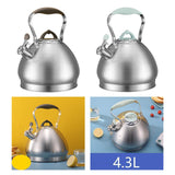 Maxbell 4.3L Tea Pot with Handle Whistle Tea Pot Stainless Steel for Cookers Green