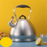 Maxbell 4.3L Tea Pot with Handle Whistle Tea Pot Stainless Steel for Cookers Gray