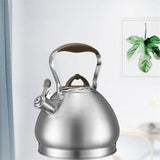 Maxbell 4.3L Tea Pot with Handle Whistle Tea Pot Stainless Steel for Cookers Gray