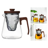 Maxbell Glass Tea Kettle with Removable Infuser Large Capacity for Kitchen Home