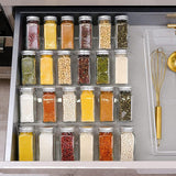 Maxbell Acrylic Spice Drawer Organizer 4 Layer Expandable for Cabinet Pantry Kitchen Clear