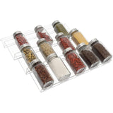 Maxbell Acrylic Spice Drawer Organizer 4 Layer Expandable for Cabinet Pantry Kitchen Clear