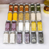 Maxbell Acrylic Spice Drawer Organizer 4 Layer Expandable for Cabinet Pantry Kitchen Clear