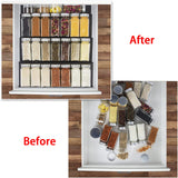 Maxbell Acrylic Spice Drawer Organizer 4 Layer Expandable for Cabinet Pantry Kitchen Clear