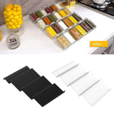 Maxbell Acrylic Spice Drawer Organizer 4 Layer Expandable for Cabinet Pantry Kitchen Clear