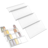 Maxbell Acrylic Spice Drawer Organizer 4 Layer Expandable for Cabinet Pantry Kitchen Clear
