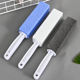 Maxbell Pumice Stone Toilets Brush with Handle for Rust Grill Feet Care Bath Pool White 10cm