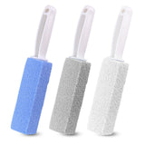 Maxbell Pumice Stone Toilets Brush with Handle for Rust Grill Feet Care Bath Pool White 10cm