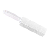 Maxbell Pumice Stone Toilets Brush with Handle for Rust Grill Feet Care Bath Pool White 10cm