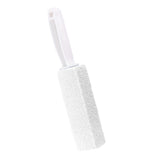 Maxbell Pumice Stone Toilets Brush with Handle for Rust Grill Feet Care Bath Pool White 10cm