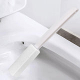 Maxbell Pumice Stone Toilets Brush with Handle for Rust Grill Feet Care Bath Pool White 20.5cm