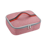Maxbell Tote Insulated Food Container Portable Reusable for Kitchen Home Travel Pink with red