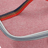 Maxbell Tote Insulated Food Container Portable Reusable for Kitchen Home Travel Pink with red