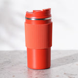 Maxbell Insulated Cup Vacuum Hot and Cold with Lid Coffee Mug for Tea Beverage Drinks Red