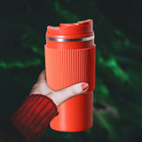 Maxbell Insulated Cup Vacuum Hot and Cold with Lid Coffee Mug for Tea Beverage Drinks Red