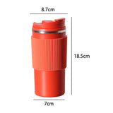 Maxbell Insulated Cup Vacuum Hot and Cold with Lid Coffee Mug for Tea Beverage Drinks Red