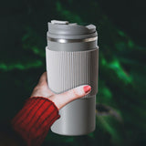 Maxbell Insulated Cup Vacuum Hot and Cold with Lid Coffee Mug for Tea Beverage Drinks Gray