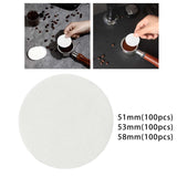 Maxbell 100x Coffee Filter Replacement Part Paper Filters for Hotel Kitchen Home 51mm