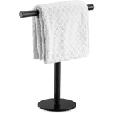 Maxbell Freestanding Hand Towel Holder Towel Bar with Round Base for Bathroom Room