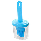 Maxbell Olive Oil Bottle with Silicone Brush Temperature Resistant for Grill Pancake Blue