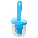 Maxbell Olive Oil Bottle with Silicone Brush Temperature Resistant for Grill Pancake Blue